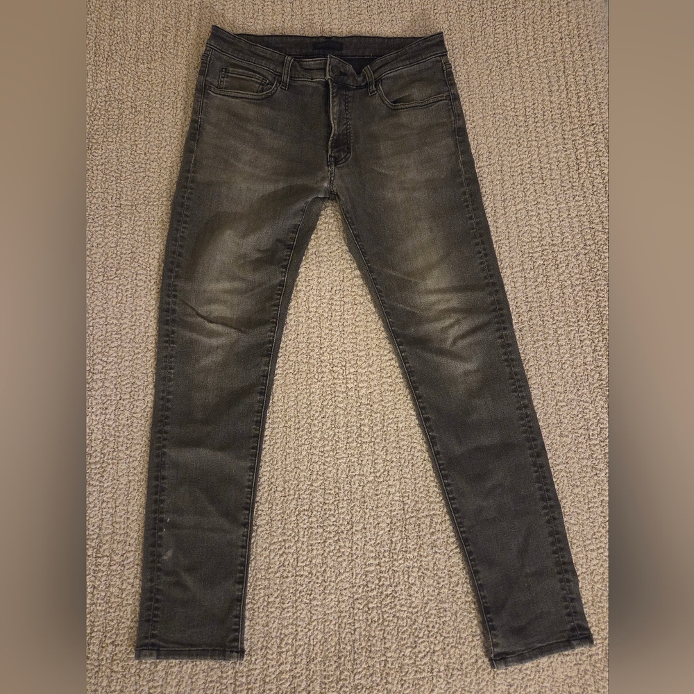 Uniqlo Men's Charcoal Skinny Jeans